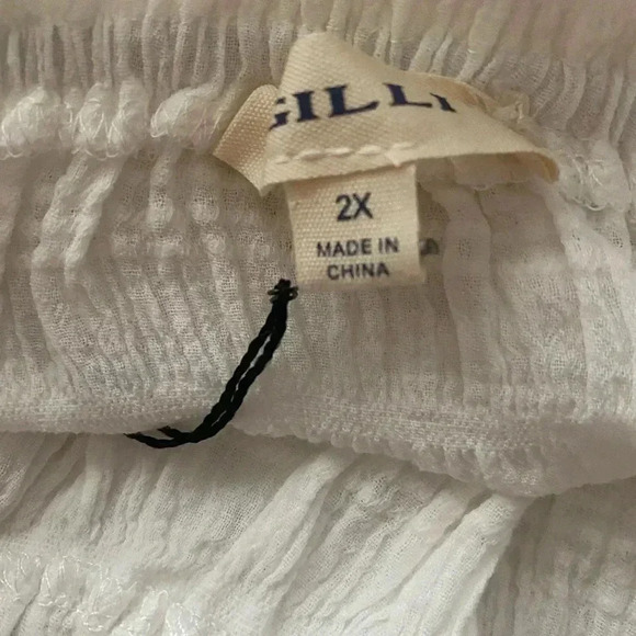 🆕Gilli White Smocked Off-Shoulder Knit Top 2X 🆕 - Picture 7 of 9